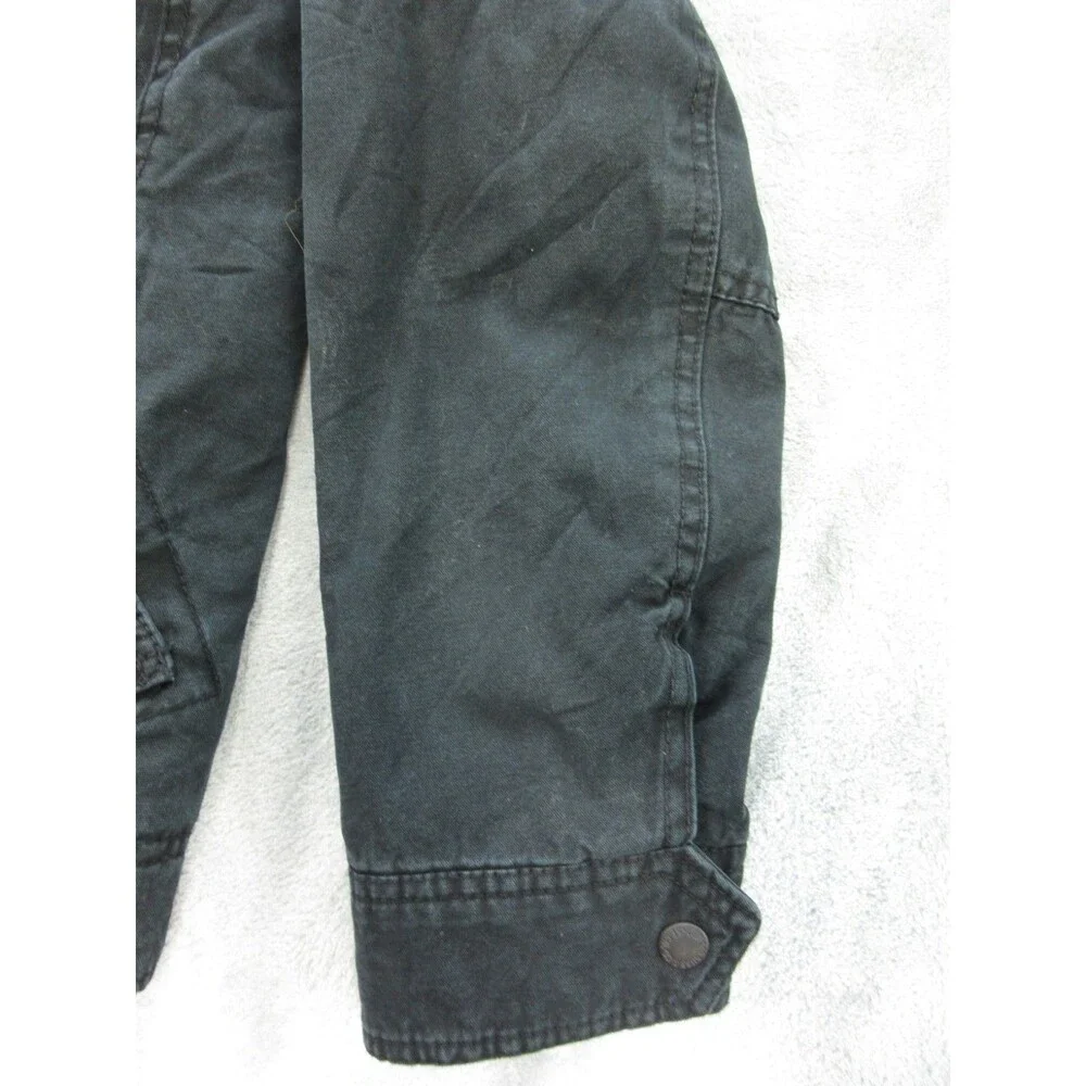 Levi’s Denim Jean Jacket Men’s Small Black Sherpa Lined Trucker Retro Y2K